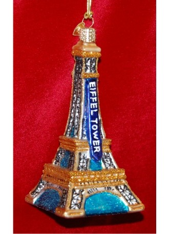 Eiffel Tower Pictures Christmas on Eiffel Tower Glass Ornament   Glass Christmas Ornaments And